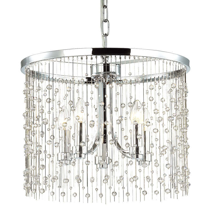 Люстра Hailstorm Rain Chandelier chrome Прозрачный (Transparent) Хром в Самаре | Loft Concept 