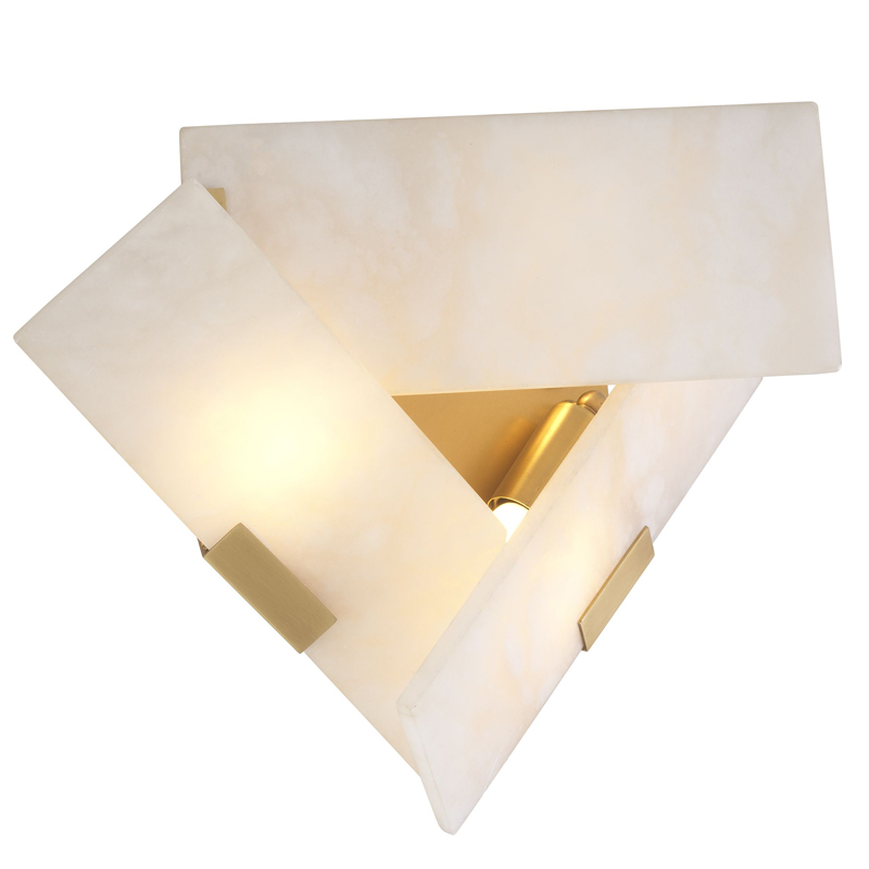 Бра Eichholtz Wall Lamp Bella Bianco Латунь Белый в Самаре | Loft Concept 