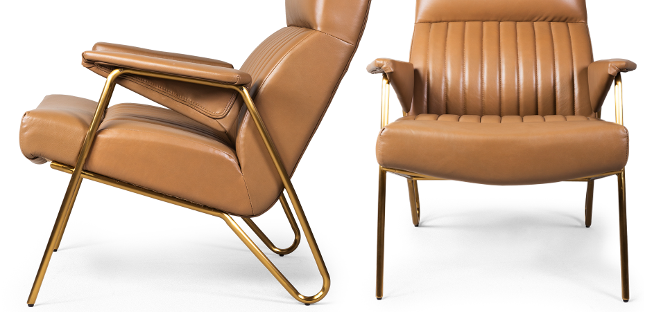 Кресло Solonar light brown leather Кресло Solonar light brown leather - Loft-Concept в Самаре