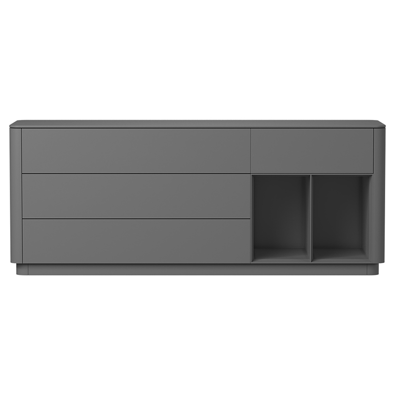 Тумба серая с ящиками и полками Tammi  Серый в Самаре | Loft Concept 