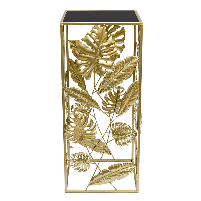 Подставка Tropical Gold Leaves Stand M Золотой Черный в Самаре | Loft Concept 