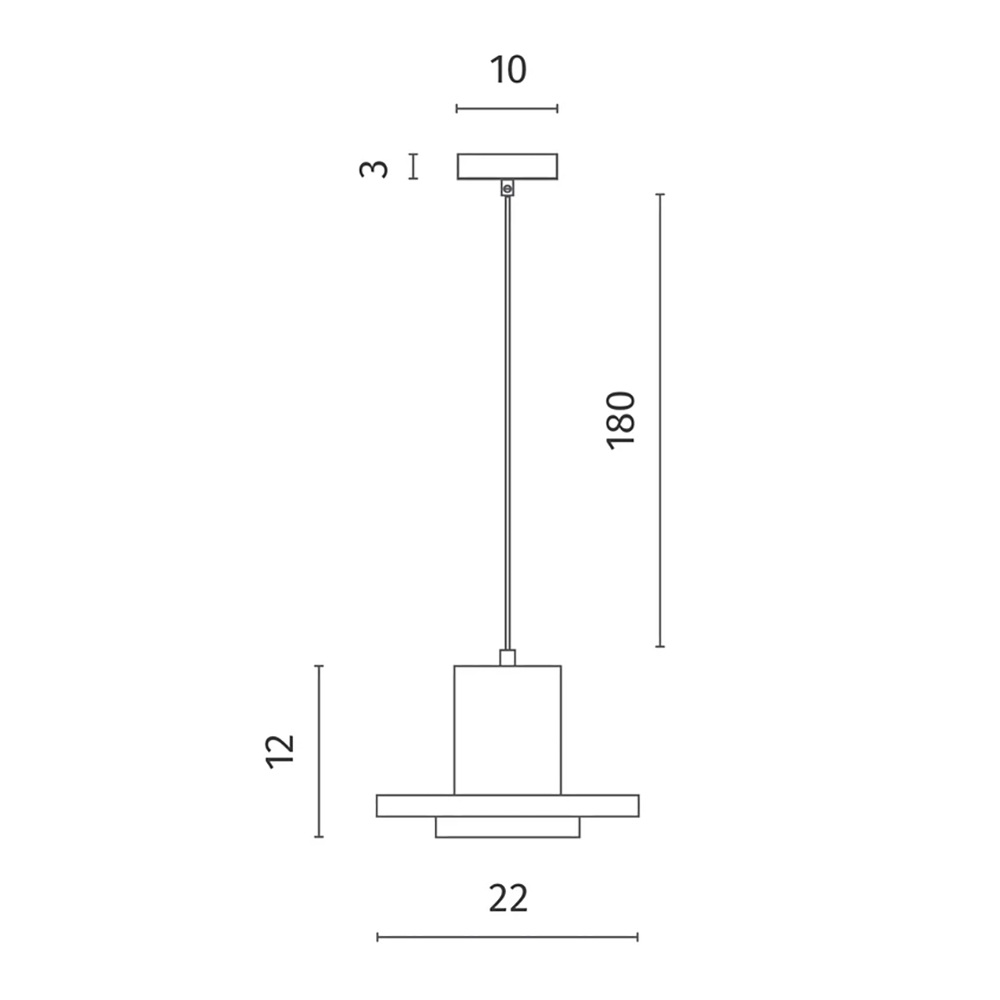 Подвесной светильник Douro Light черный бетон в Самаре