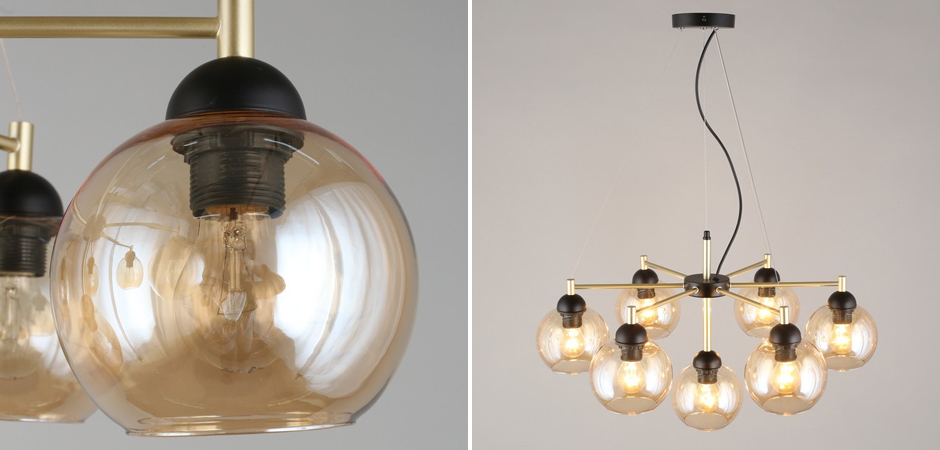 Люстра Smoky Sphere с Дымчатым стеклом Люстра Smoky Sphere с Дымчатым стеклом - Loft-Concept в Самаре
