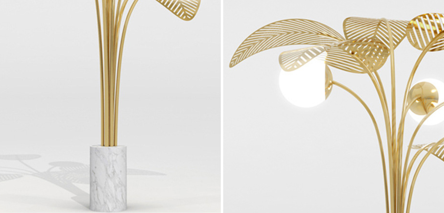 Торшер Palm Tree Light Three Floor Lamp - фото
