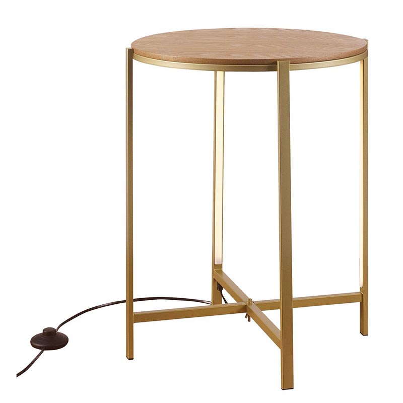 Приставной стол Kelin Side Table Bronze LED Бронза Древесина в Самаре | Loft Concept 