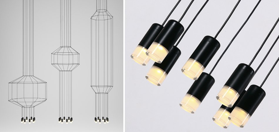 Vibia Wireflow Chandelier 0311 LED Suspension lam Vibia Wireflow Chandelier 0311 LED Suspension lam - Loft-Concept в Самаре