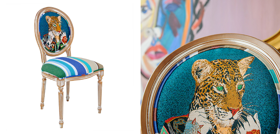 Стул Crazy Leopard Blue Стул Crazy Leopard Blue - Loft-Concept в Самаре
