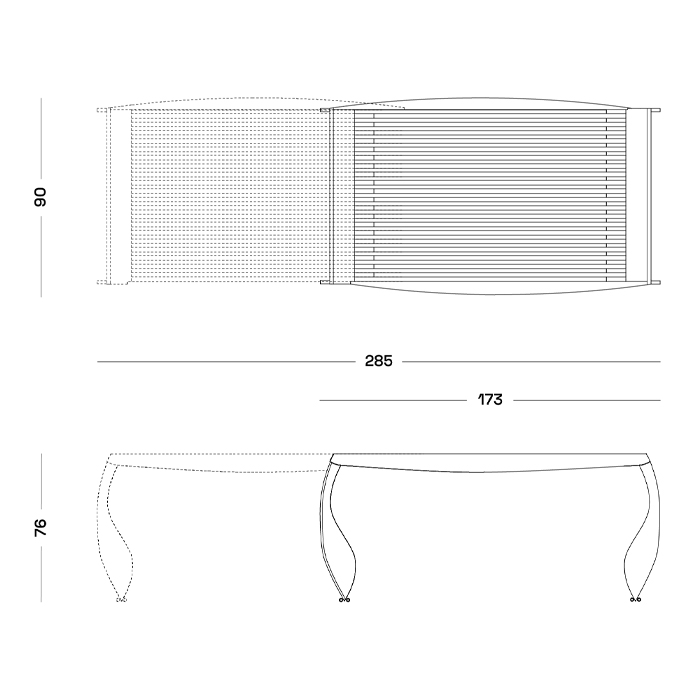 Дизайнерский раздвижной обеденный стол Poltronova Split Dining Table в Самаре