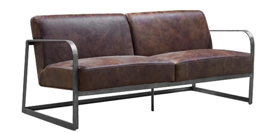 Диван INDIO METAL leather SOFA Диван INDIO METAL leather SOFA - Loft-Concept в Самаре