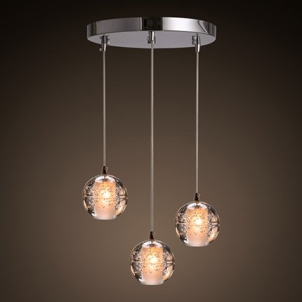 Люстра Bocci 14.3 Three Pendant Led Crystal Glass Ball 3 Прозрачный (Transparent) в Самаре | Loft Concept 