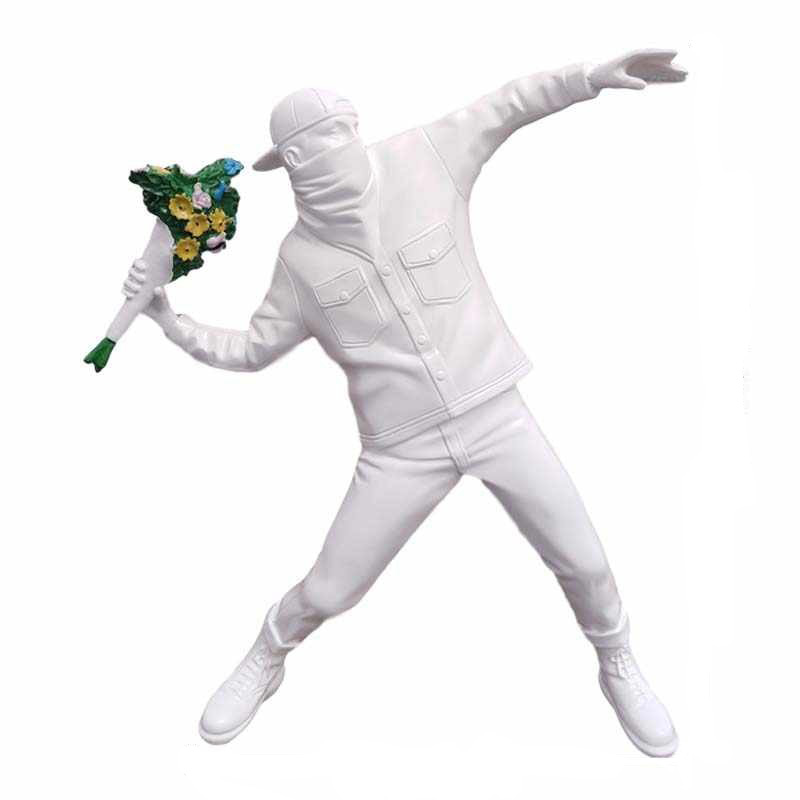 Статуэтка Banksy Flower Thrower White   Белый в Самаре | Loft Concept 