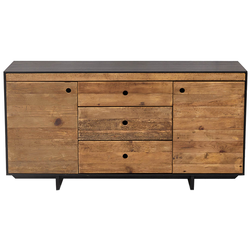 Комод деревянный с 2-мя дверцами и 3-мя ящиками Russell Chest of Drawers Коричневый Древесина Комод деревянный с 2-мя дверцами и 3-мя ящиками Russell Chest of Drawers Коричневый Древесина в Самаре | Loft Concept