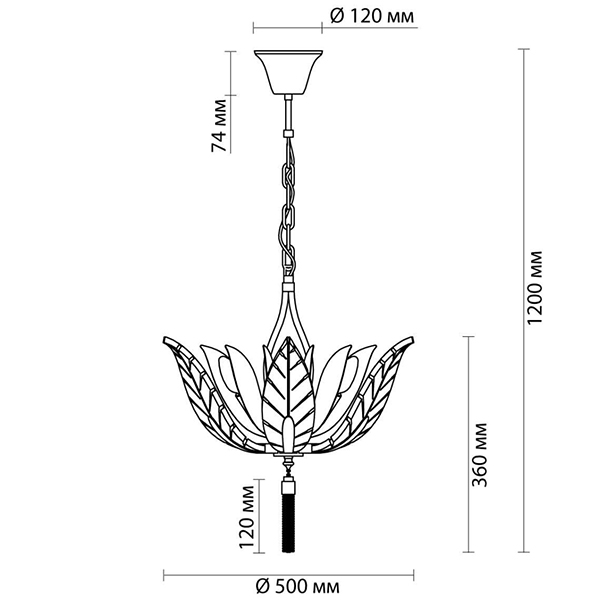 Люстра Glass Petals Chandelier 50 в Самаре