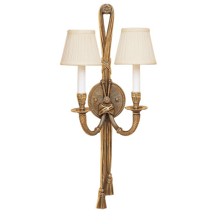 Бра 5538 PERTH SCONCE Antiqued solid brass Латунь Черный Белый в Самаре | Loft Concept 