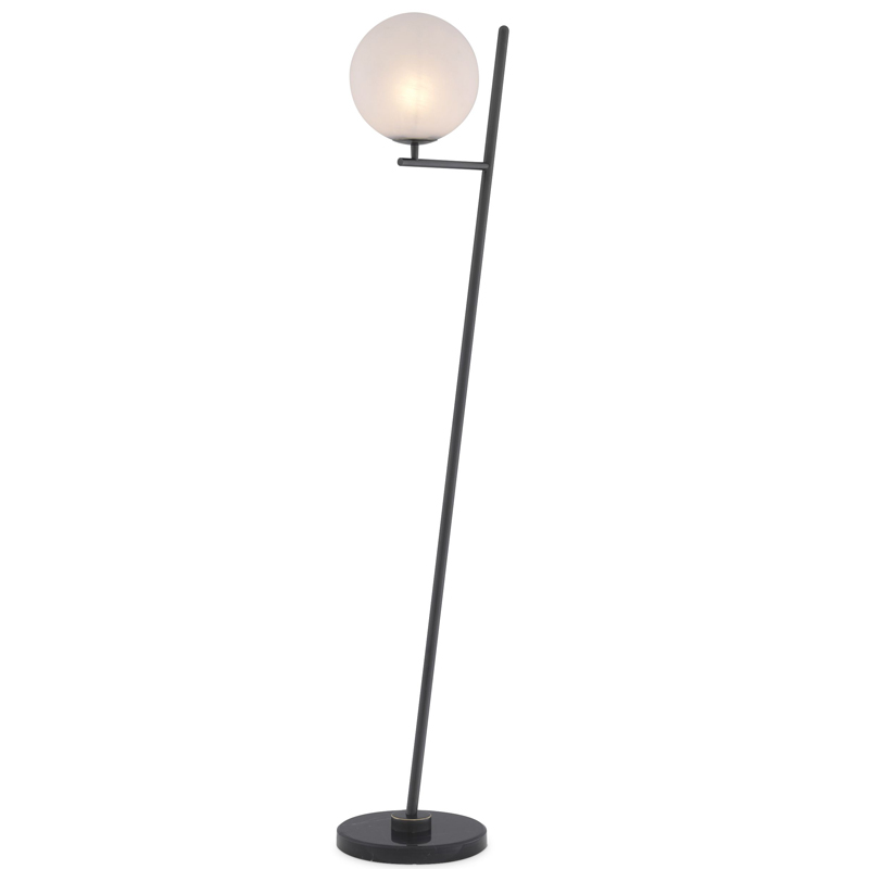 Торшер Eichholtz Floor Lamp Flynn Bronze Темная бронза Белый Черный Мрамор Nero в Самаре | Loft Concept 