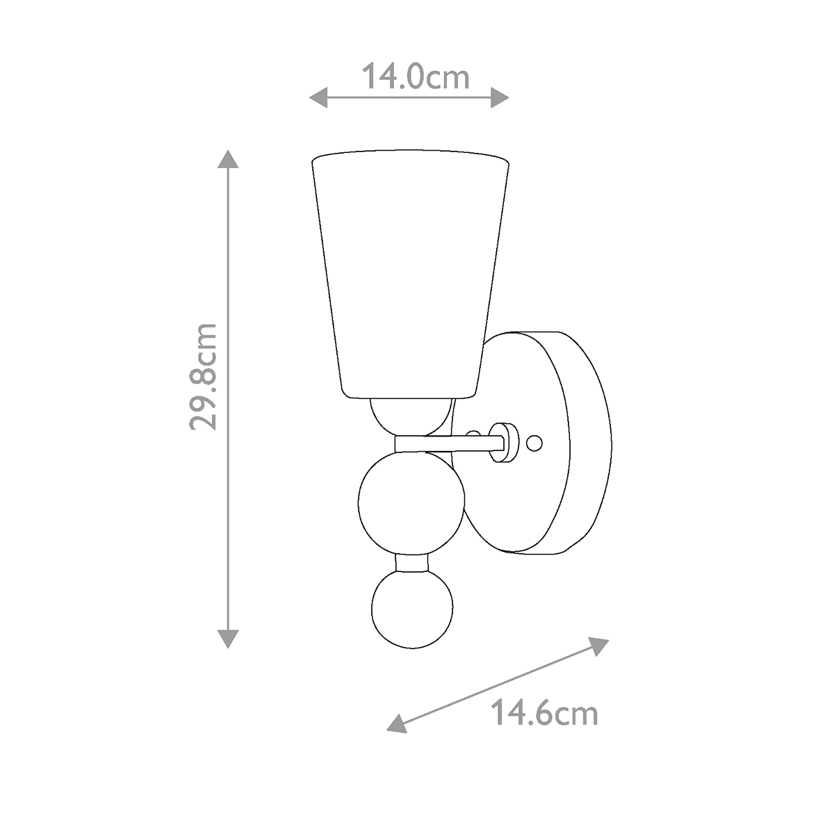 Бра с белым матовым стеклянным плафоном и тремя декоративными шарами Hinkley в Самаре