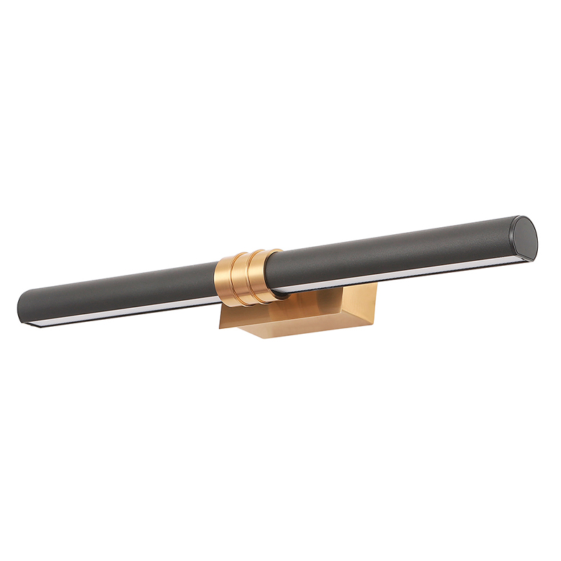 Бра с черным матовым корпусом и золотистым креплением Trumpet tube Латунь Белый Черный Бра с черным матовым корпусом и золотистым креплением Trumpet tube Латунь Белый Черный в Самаре | Loft Concept