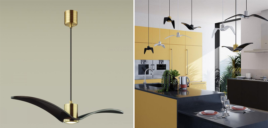 Подвесной светильник Seagull Scope Gold черный Подвесной светильник Seagull Scope Gold черный - Loft-Concept в Самаре