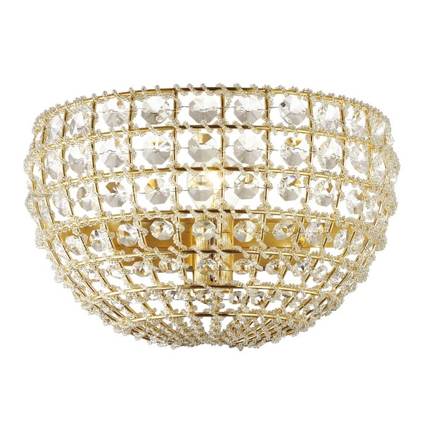 Бра Casbah Crystal Wall Lamp Gold Прозрачный Глянцевое золото в Самаре | Loft Concept 