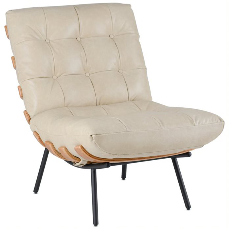 Кресло Philbert Chair beige leather Бежевый в Самаре | Loft Concept 