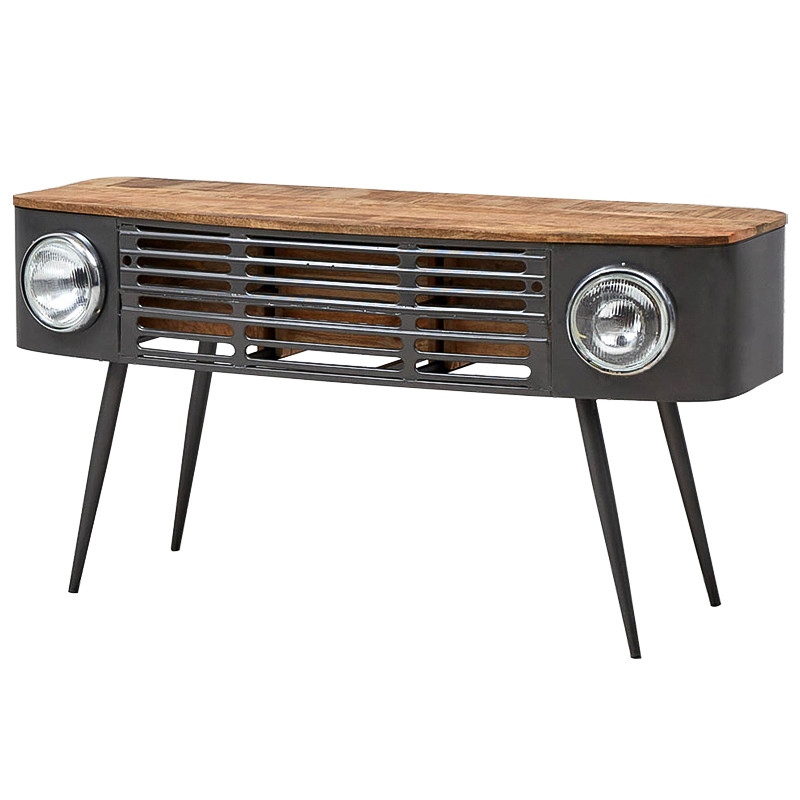 Консоль Loft Car Console Table Древесина Графит в Самаре | Loft Concept 