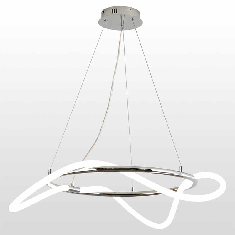 Люстра Luke Lampco Tracer Chandelier Chrome 60 Белый Хром в Самаре | Loft Concept 