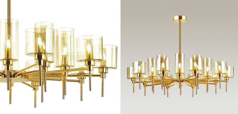 Люстра AXO Light Spillray Gold Lamps 20 Люстра AXO Light Spillray Gold Lamps 20 - Loft-Concept в Самаре