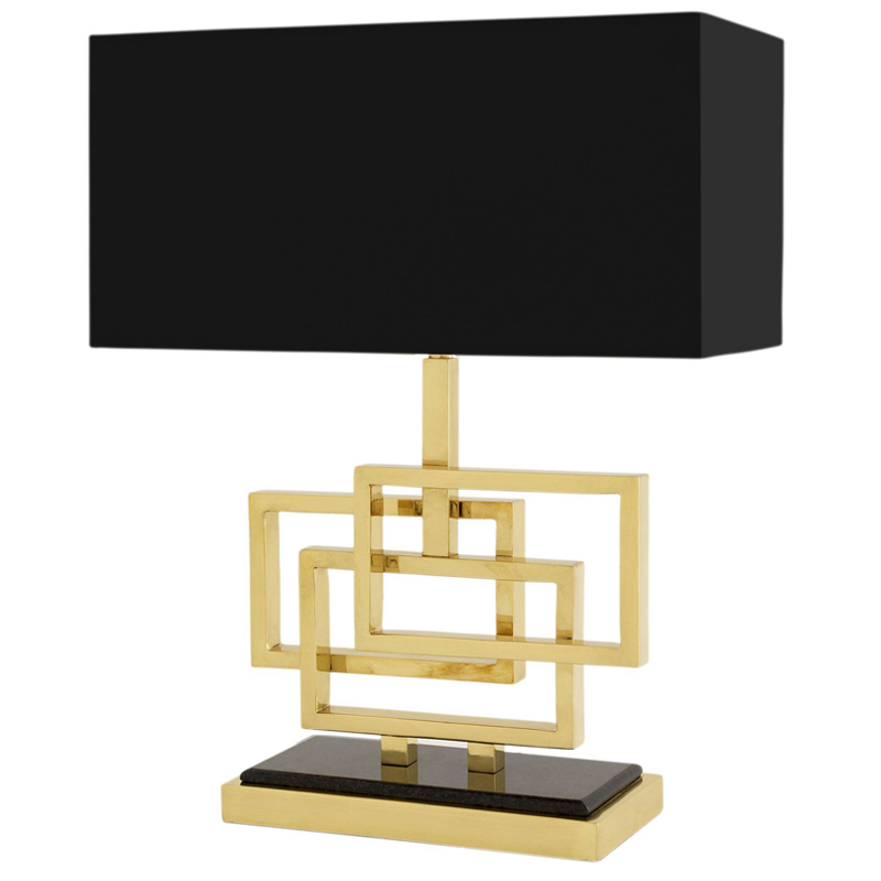 Настольная лампа Eichholtz Table Lamp Windolf Brass Латунь Черный в Самаре | Loft Concept 