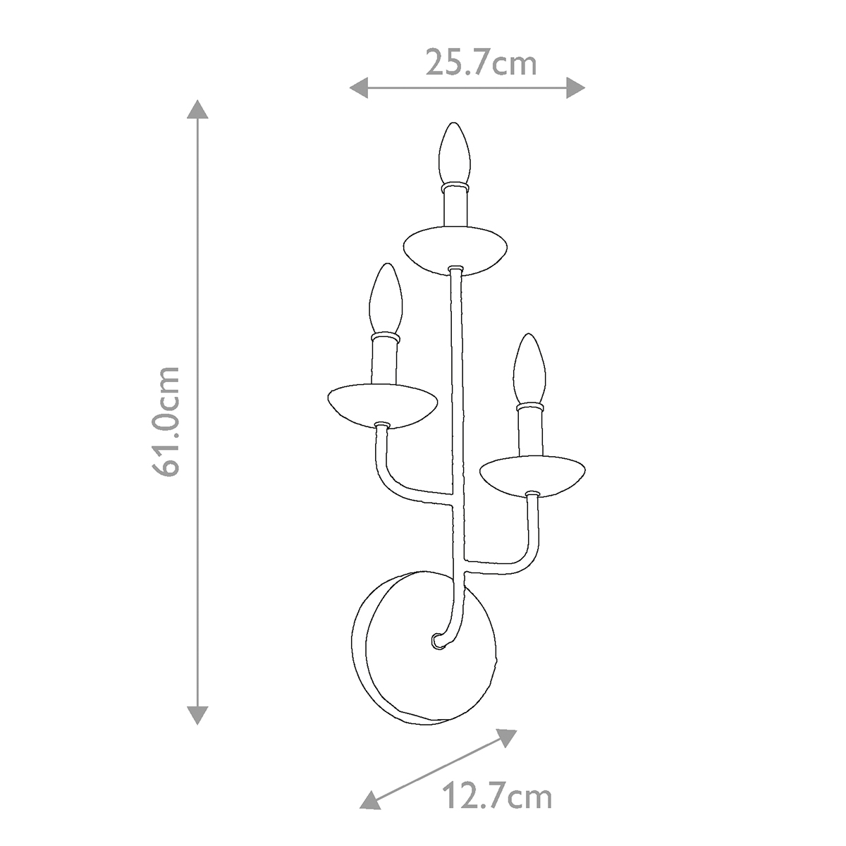 Бра с 3-мя лампами в форме свеч и фактурным покрытием Feiss в Самаре