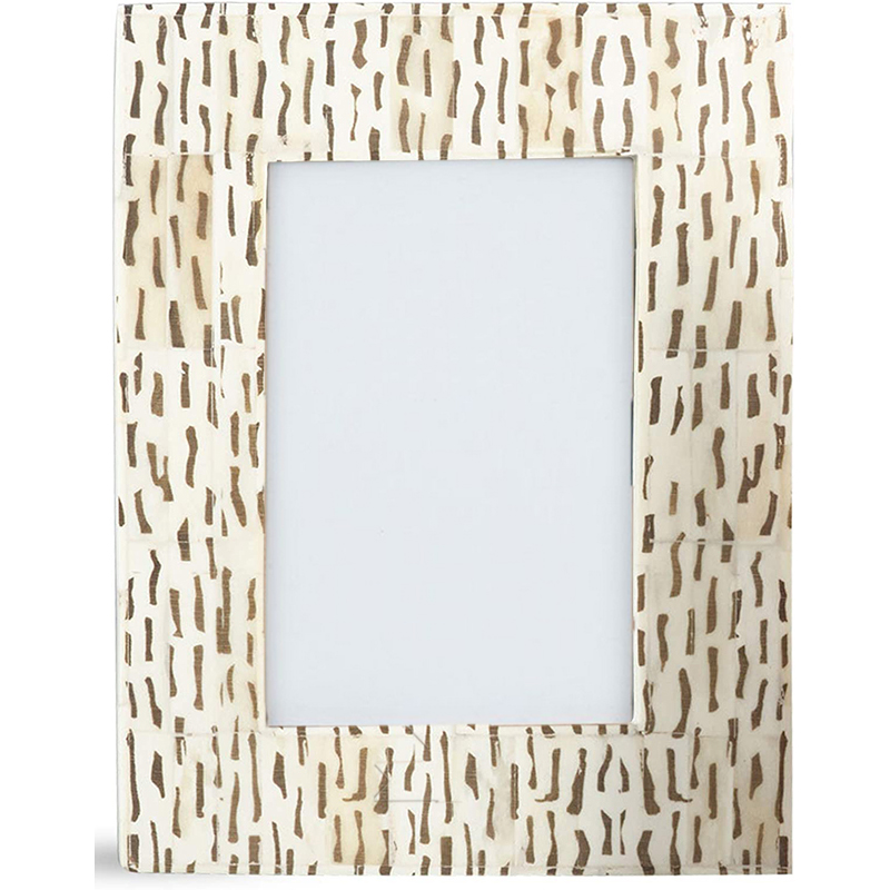 Фоторамка кость Beige Indian Bone Inlay photo frame Бежевый Коричневый в Самаре | Loft Concept 