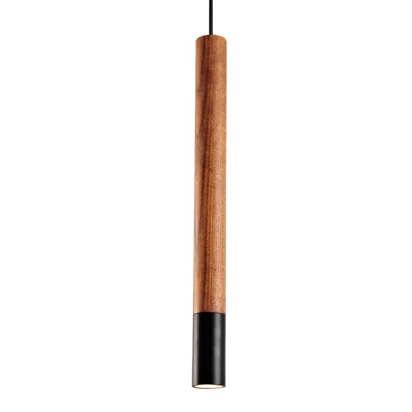 Подвесной светильник Trumpet Wood Black Pendant Lamp Коричневый Черный в Самаре | Loft Concept 