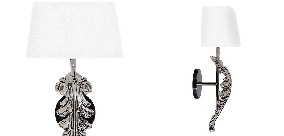 Бра Eichholtz Wall Lamp Beau Site Nickel+White Бра Eichholtz Wall Lamp Beau Site Nickel+White - Loft-Concept в Самаре