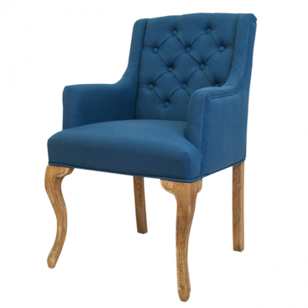 Стул French chairs Provence Amelia Blue ArmChair Голубой пастельный Древесина в Самаре | Loft Concept 