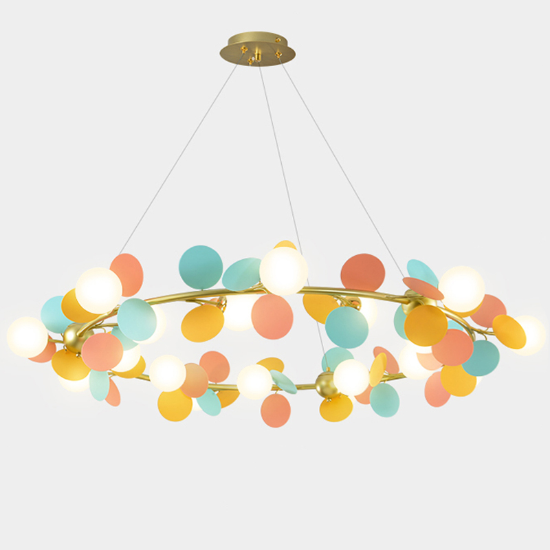 Люстра MATISSE Chandelier circle multicolor Золотой Белый Мульти в Самаре | Loft Concept 