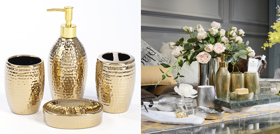 Набор аксессуаров для ванной Cast Gold Набор аксессуаров для ванной Cast Gold - Loft-Concept в Самаре