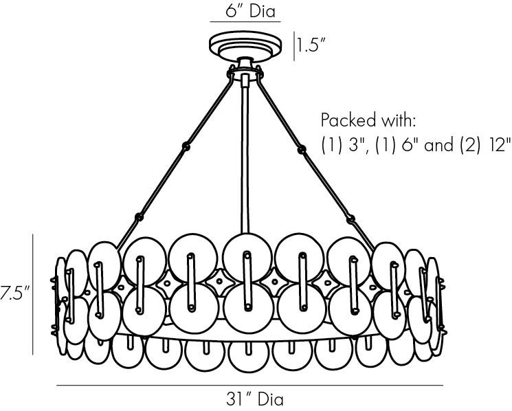 Люстра Arteriors RONDELLE CHANDELIER в Самаре