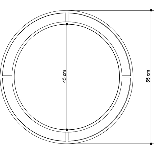 Настенное зеркало круглой формы в черной металлической раме BUBBLE MIRROR BLACK в Самаре