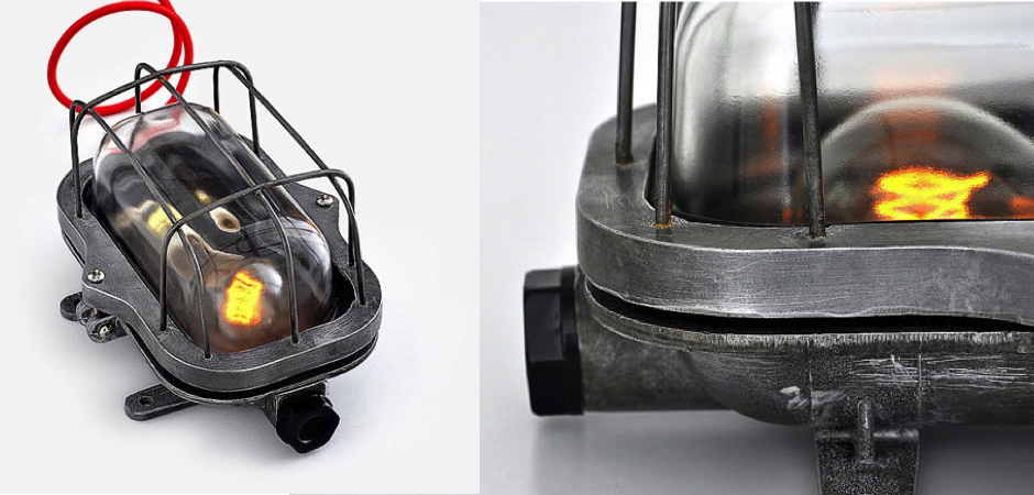 Настенная лампа Steampunk Cage Glass Edison Wall Lamp Настенная лампа Steampunk Cage Glass Edison Wall Lamp - Loft-Concept в Самаре