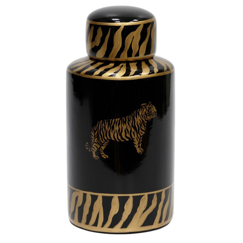 Ваза Tiger Vase black and gold Черный Золотой в Самаре | Loft Concept 