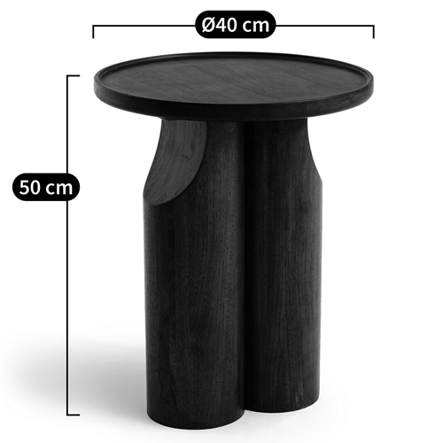 Круглый приставной стол из массива ореха Balu Wooden Side Table в Самаре