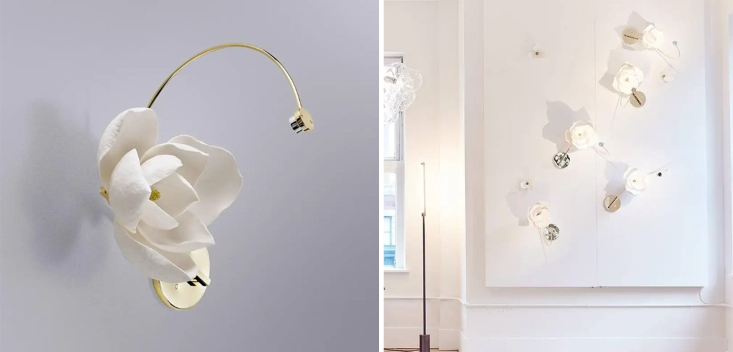 Бра Белый Цветок Lure Sconce by PELLE - фото