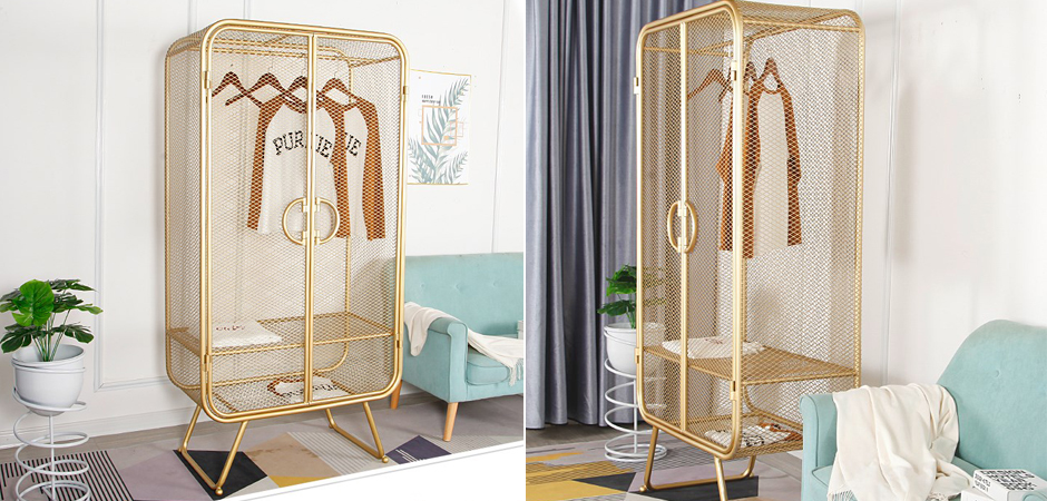 Шкаф Rhombic Grid Wardrobe Gold Шкаф Rhombic Grid Wardrobe Gold - Loft-Concept в Самаре