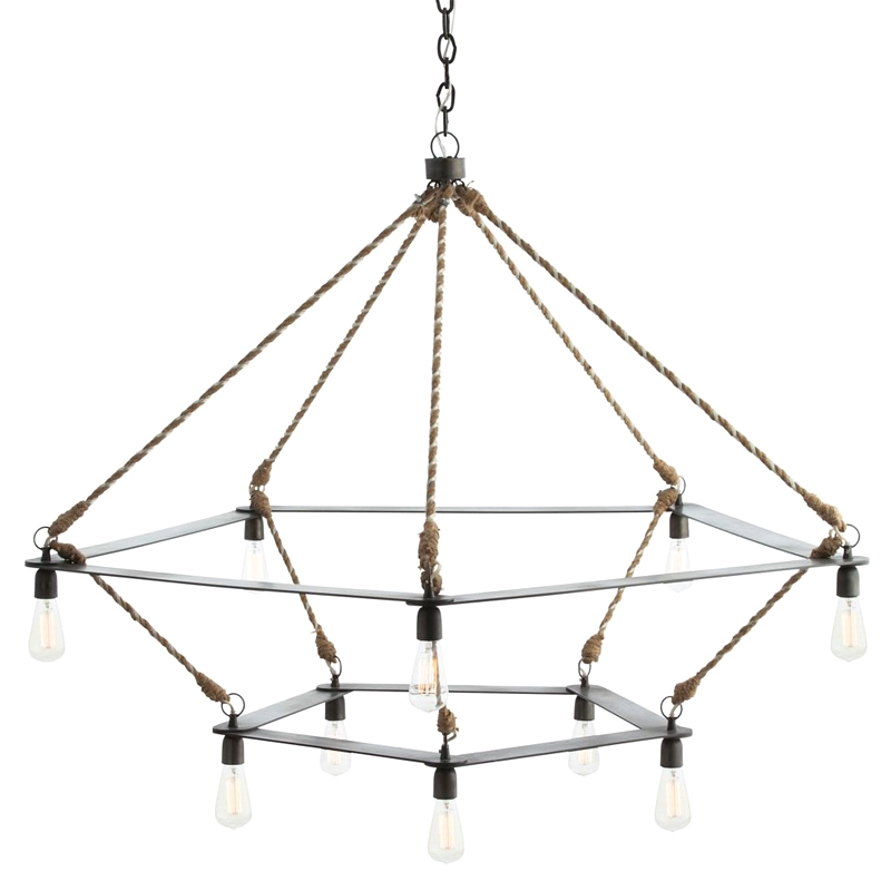 Люстра Arteriors MCINTYRE TWO TIERED CHANDELIER Черный Серый в Самаре | Loft Concept 