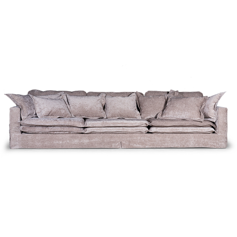 Диван Evelyn Gray Velour Sofa Светло-серый в Самаре | Loft Concept 