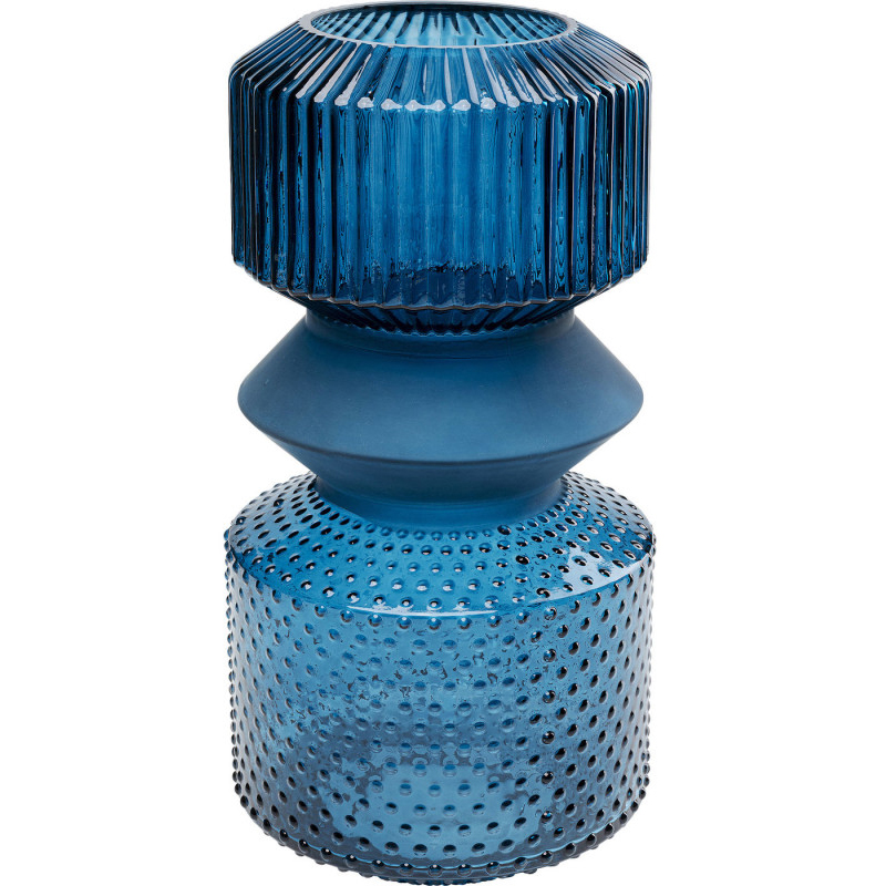 Ваза Geometric Blue Glass Vase 36 Синий в Самаре | Loft Concept 