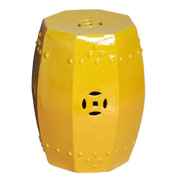 Керамический табурет Octagon Prosperity Garden Stool - Yellow Желтый Керамический табурет Octagon Prosperity Garden Stool - Yellow Желтый в Самаре | Loft Concept