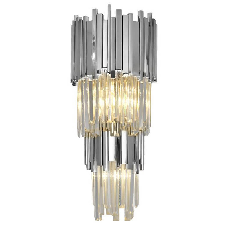 Бра Luxxu Modern Cascade Wall Lamp Silver 58 Серебряный Прозрачное Стекло в Самаре | Loft Concept 