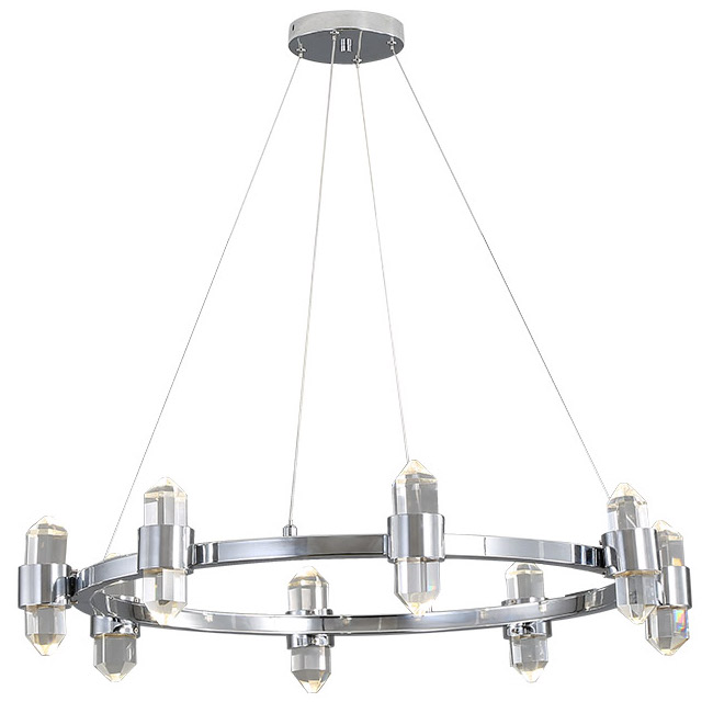 Люстра Crystal Ring Chandelier Chromium Хром Прозрачный в Самаре | Loft Concept 