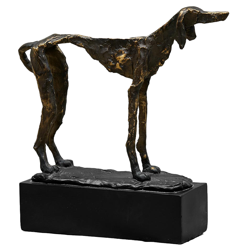 Статуэтка собака Giacometti Dog Statue Черный Золотой в Самаре | Loft Concept 