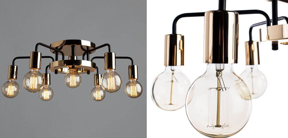 Потолочный светильник Loft Industrial Glossy Gold Ceiling Потолочный светильник Loft Industrial Glossy Gold Ceiling - Loft-Concept в Самаре